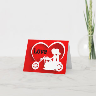 Cartes Pour Fêtes Annuelles Motorcycle Couple AMOUR Heureuse Sainte-Valentin