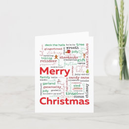 Cartes Pour Fêtes Annuelles Mots et sentiments traditionnels de Noël