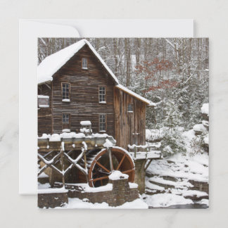 Cartes Pour Fêtes Annuelles Moulin à gruau de Glade Creek en hiver