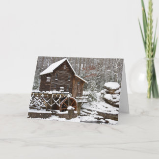 Cartes Pour Fêtes Annuelles Moulin à gruau de Glade Creek en hiver