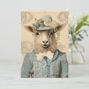 Cartes Pour Fêtes Annuelles Mouton anthropomorphique de Pâques