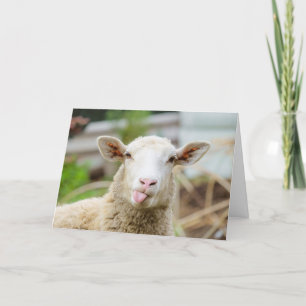 Cartes Pour Fêtes Annuelles Mouton montre la langue