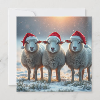 Cartes Pour Fêtes Annuelles Moutons de Noël