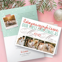 Mr. And Mrs First Christmas Photo Collage Mariage
