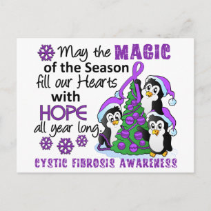 Cartes Pour Fêtes Annuelles Mucoviscidose de pingouins de Noël