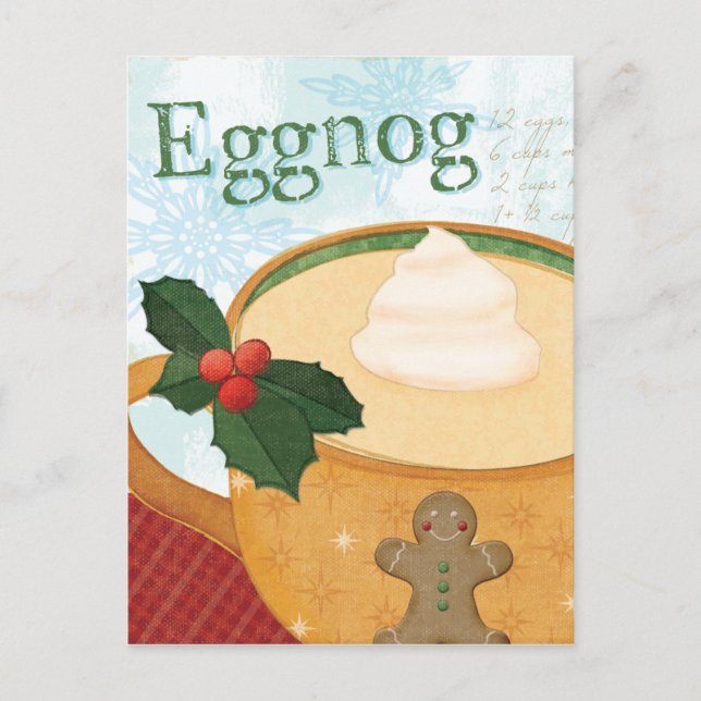 Cartes Pour Fêtes Annuelles Mug de Noël avec Eggnog (Devant)