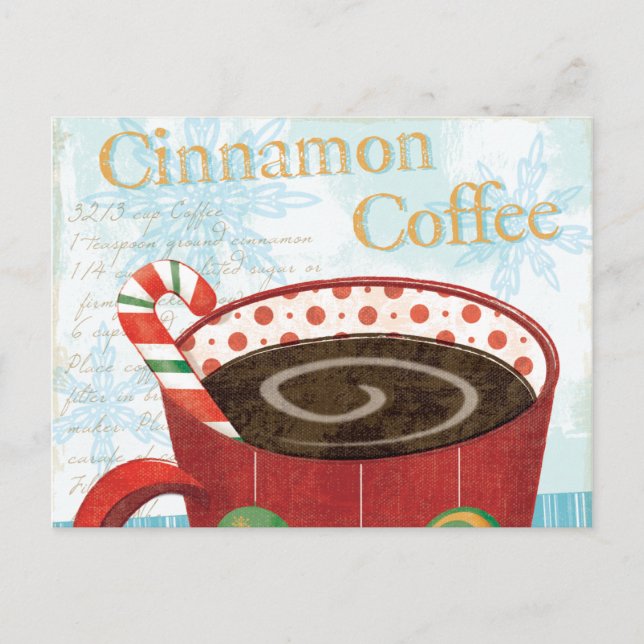 Cartes Pour Fêtes Annuelles Mug de vacances avec café de cannelle (Devant)