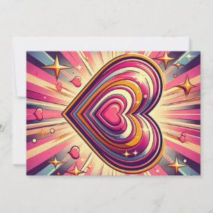 Cartes Pour Fêtes Annuelles Mug Pop Art cœur / Saint Valentin des années 70