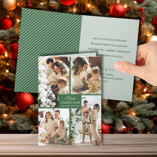 Cartes Pour Fêtes Annuelles Multiples photos Joyeux Noël Plié Vert