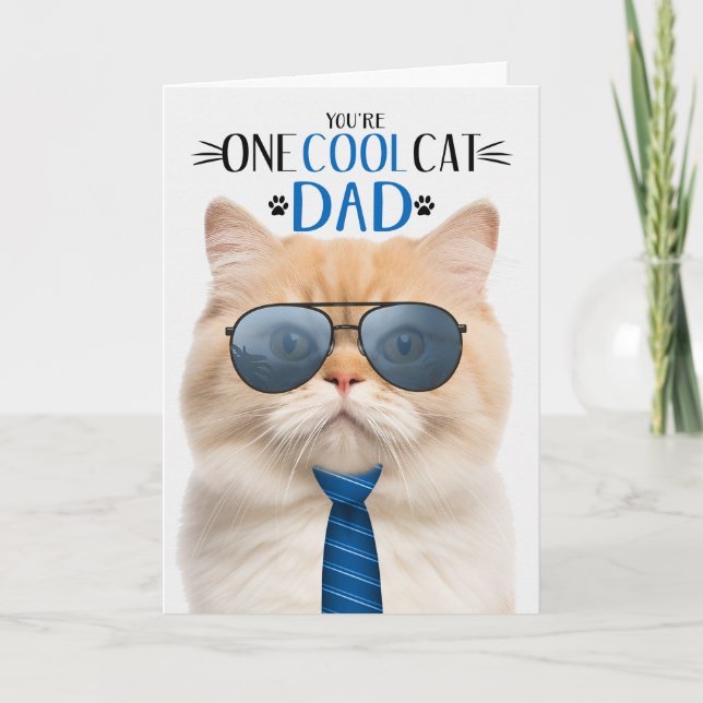 Cartes Pour Fêtes Annuelles Munchkin Chat Fête des pères un Cool Chat (Devant)