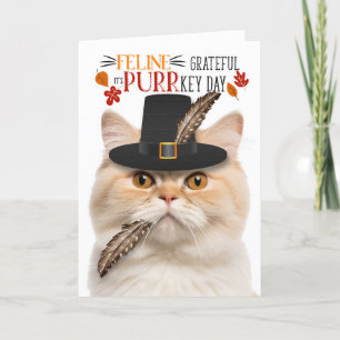 Cartes Pour Fêtes Annuelles Munchkin Chat Grateful pour PURRkey Day