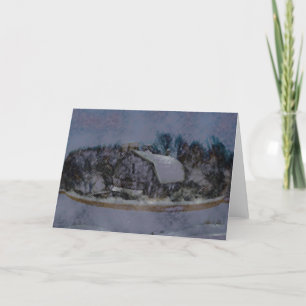 Cartes Pour Fêtes Annuelles Mur de roche de l'Illinois Barn