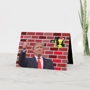 Cartes Pour Fêtes Annuelles Mur de Trump Noël