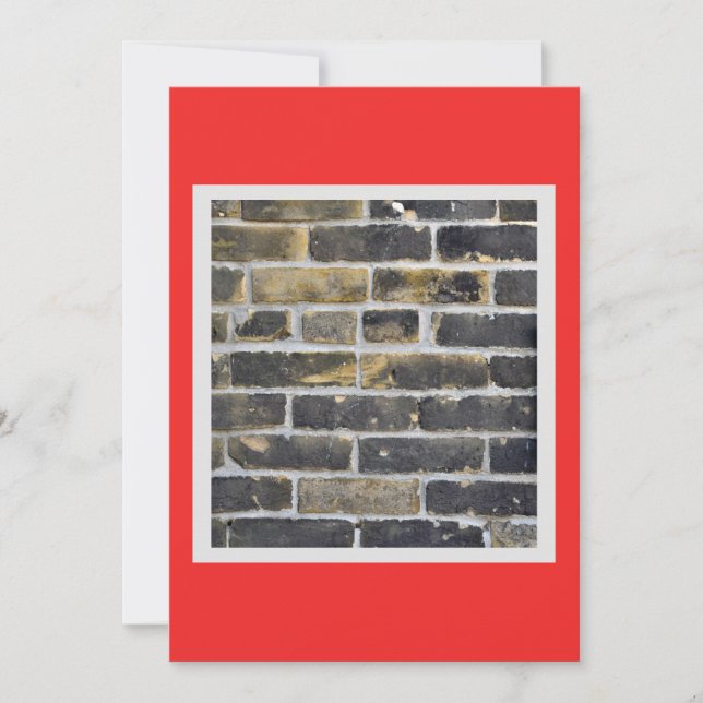 Cartes Pour Fêtes Annuelles Mur Grunge Gris Brick (Devant)