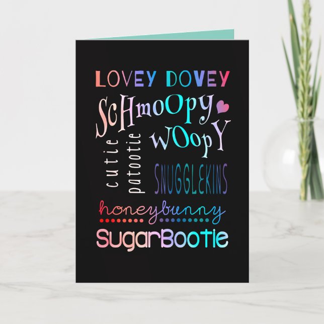 Cartes Pour Fêtes Annuelles Mushy Schmoopy Valentines (Devant)