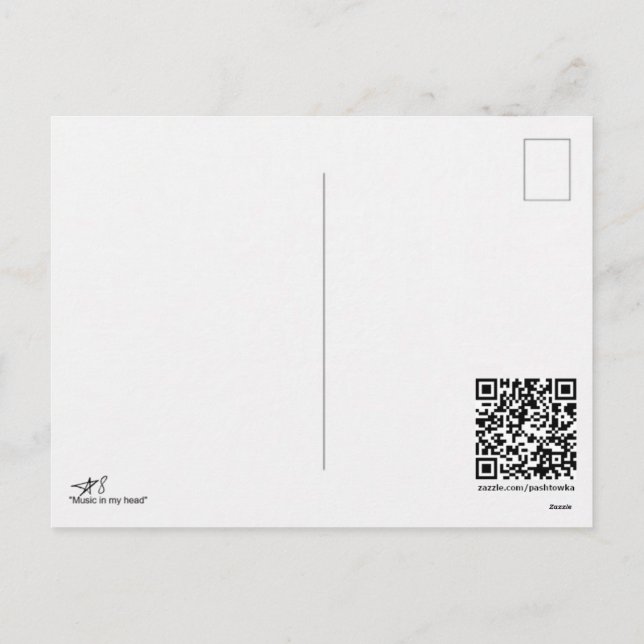 Cartes Pour Fêtes Annuelles Music in my head (Dos)
