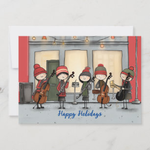 Cartes Pour Fêtes Annuelles Musiciens de rue pour les Fêtes