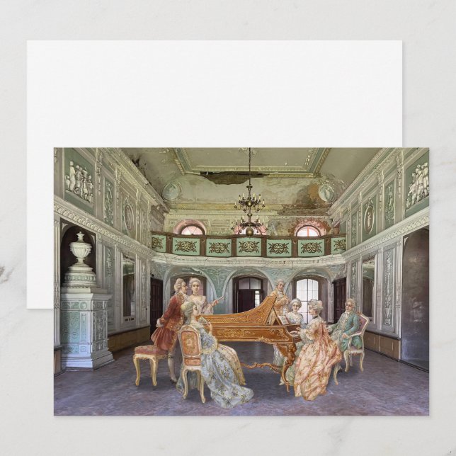 Cartes Pour Fêtes Annuelles Musique congelée (Devant / Derrière)