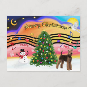 Cartes Pour Fêtes Annuelles Musique de Noël 2 - Airedale (support)