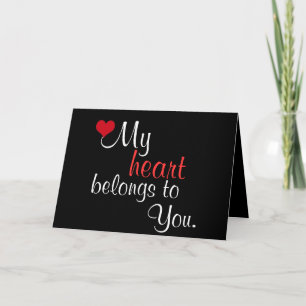 Cartes Pour Fêtes Annuelles My Heart Belongs to You ~ Valentines Day
