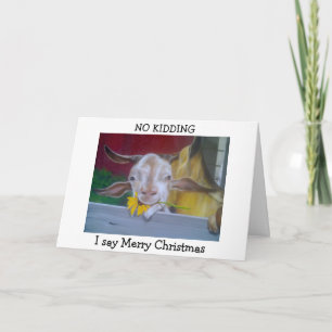 CARTES POUR FÊTES ANNUELLES MY LITTLE GOAT SAYS "MERRY CHRISTMAS"