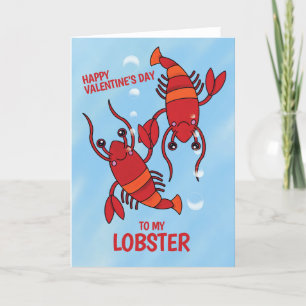 Cartes Pour Fêtes Annuelles My Lobster "Bonne Saint Valentin"