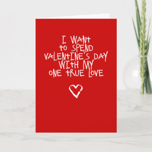 Cartes Pour Fêtes Annuelles My One True Love Funny Valentine's Day Card
