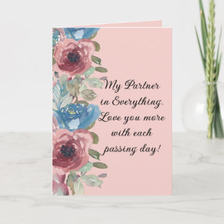 Cartes Pour Fêtes Annuelles My Partner in Everything Anniversary Card