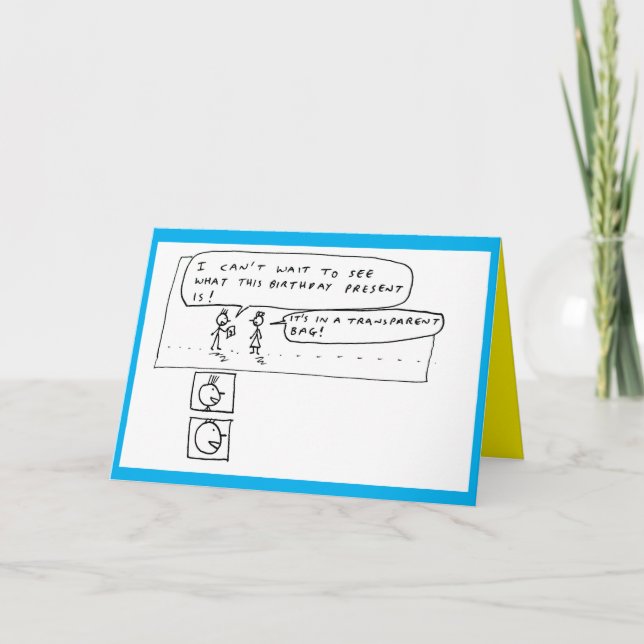 Cartes Pour Fêtes Annuelles Mystery cadeau surprise dessin d'anniversaire blag (Devant)