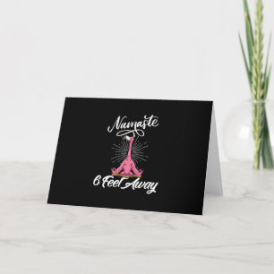 Cartes Pour Fêtes Annuelles Namaste 6 pieds loin Flamant rose Yoga Enseignants