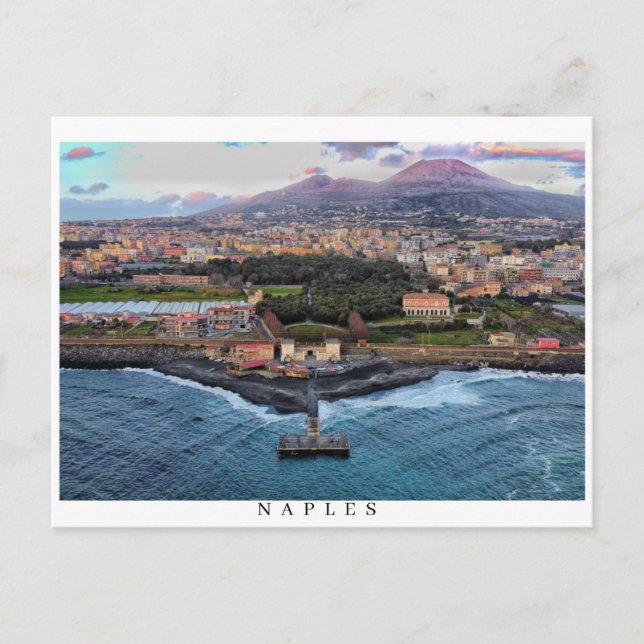 Cartes Pour Fêtes Annuelles Naples Skyline (Devant)
