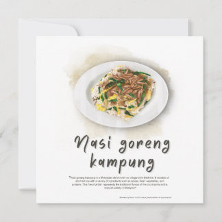 Cartes Pour Fêtes Annuelles Nasi Goreng riz frit Malaisie