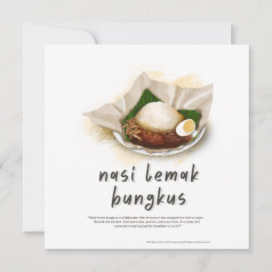 Cartes Pour Fêtes Annuelles Nasi Lemak Bungkus Malaisie