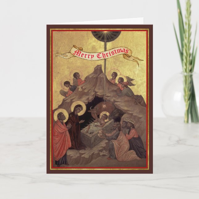 Cartes Pour Fêtes Annuelles Nativité (Devant)
