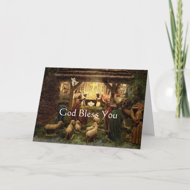 Cartes Pour Fêtes Annuelles Nativité (Devant)