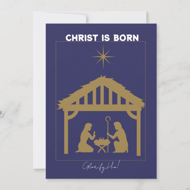 Cartes Pour Fêtes Annuelles Nativité (Devant)