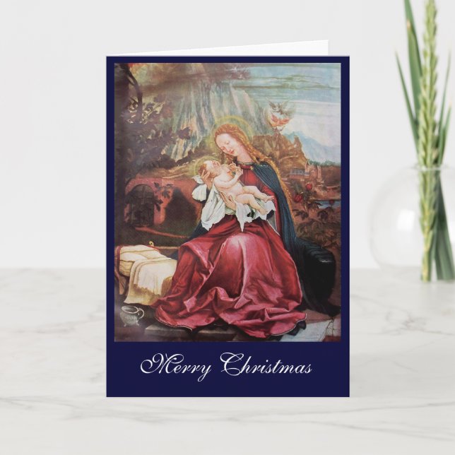 CARTES POUR FÊTES ANNUELLES NATIVITÉ AVEC ANGELS - MAGIE DE NOËL (Devant)