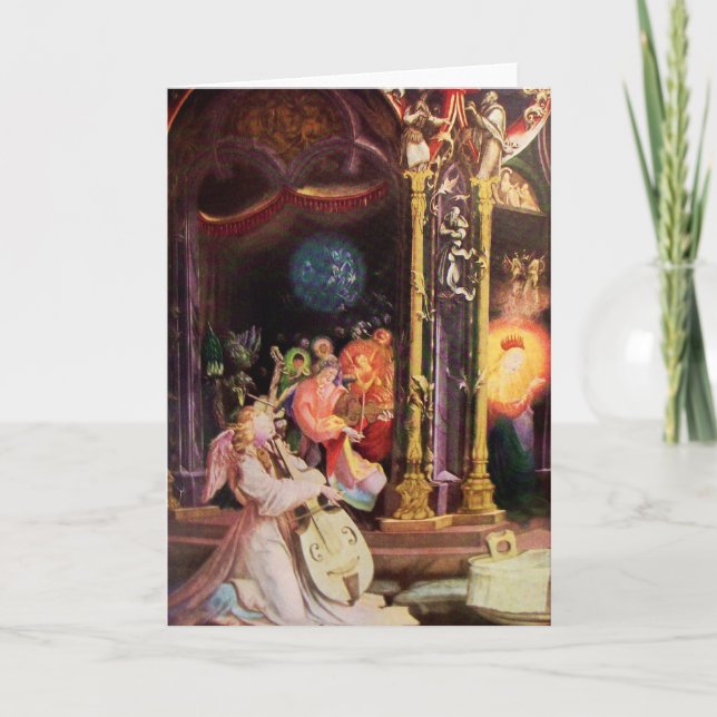 CARTES POUR FÊTES ANNUELLES NATIVITÉ AVEC ANGELS - MAGIE DE NOËL (Devant)