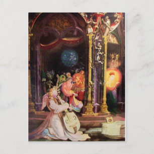 CARTES POUR FÊTES ANNUELLES NATIVITÉ AVEC ANGELS - MAGIE DE NOËL