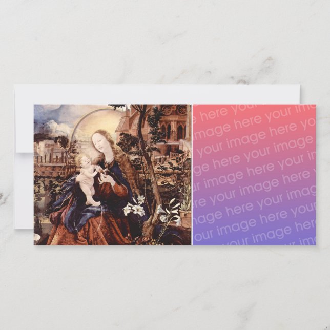 CARTES POUR FÊTES ANNUELLES NATIVITÉ AVEC DES LILLES BLANCHES - MAGIE DE NOËL (Devant)