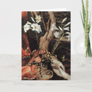 CARTES POUR FÊTES ANNUELLES NATIVITÉ AVEC DES LILLES BLANCHES - MAGIE DE NOËL