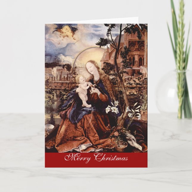 CARTES POUR FÊTES ANNUELLES NATIVITÉ AVEC DES LILLES BLANCHES - MAGIE DE NOËL (Devant)