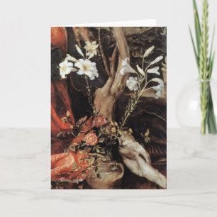 CARTES POUR FÊTES ANNUELLES NATIVITÉ AVEC DES LILLES BLANCHES - MAGIE DE NOËL