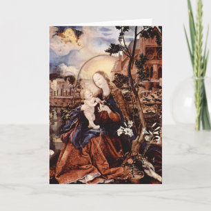 CARTES POUR FÊTES ANNUELLES NATIVITÉ AVEC DES LILLES BLANCHES - MAGIE DE NOËL