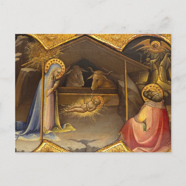 Cartes Pour Fêtes Annuelles Nativité Blessé Vierge Marie Enfant Jésus (Devant)