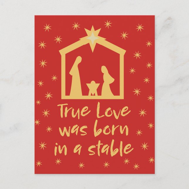Cartes Pour Fêtes Annuelles Nativité chrétienne de Noël Jésus Religieux (Devant)