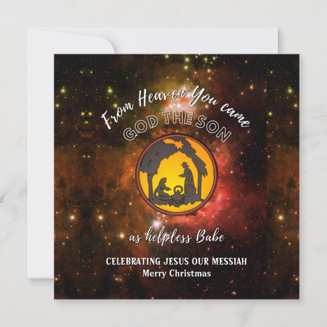 Cartes Pour Fêtes Annuelles Nativité chrétienne Univers Noël (Devant)
