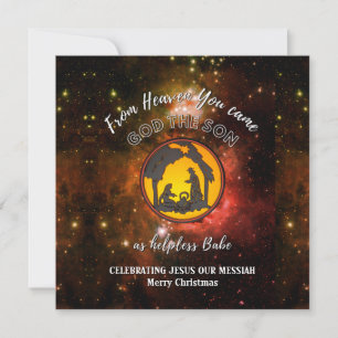 Cartes Pour Fêtes Annuelles Nativité chrétienne Univers Noël