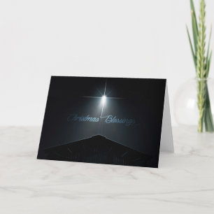 Cartes Pour Fêtes Annuelles Nativité De Noël Abstraite Stable Et Étoile