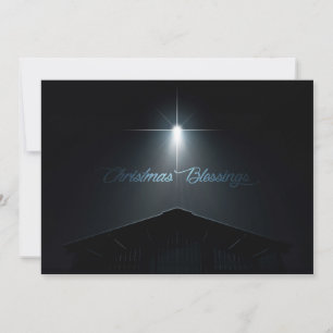 Cartes Pour Fêtes Annuelles Nativité De Noël Abstraite Stable Et Étoile